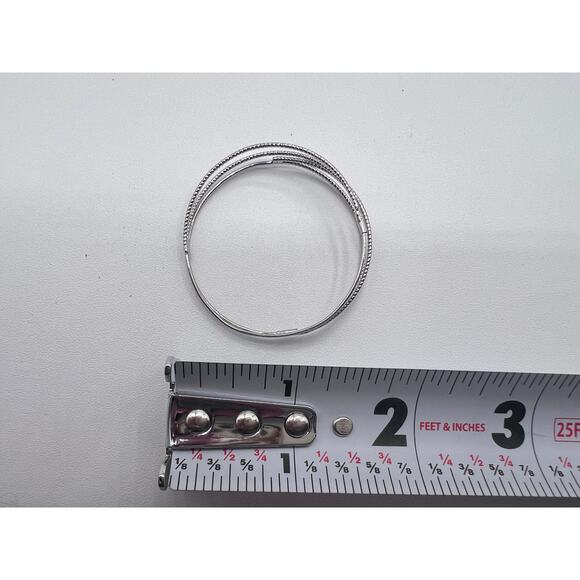 Modern White Ball Drop & Silver Tone Hoop Earrings 2 Pairs NEW! - Picture 7 of 7